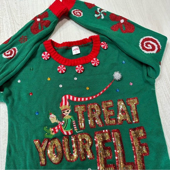 Holiday Time Ugly Christmas Sweater Knit - Picture 3 of 4